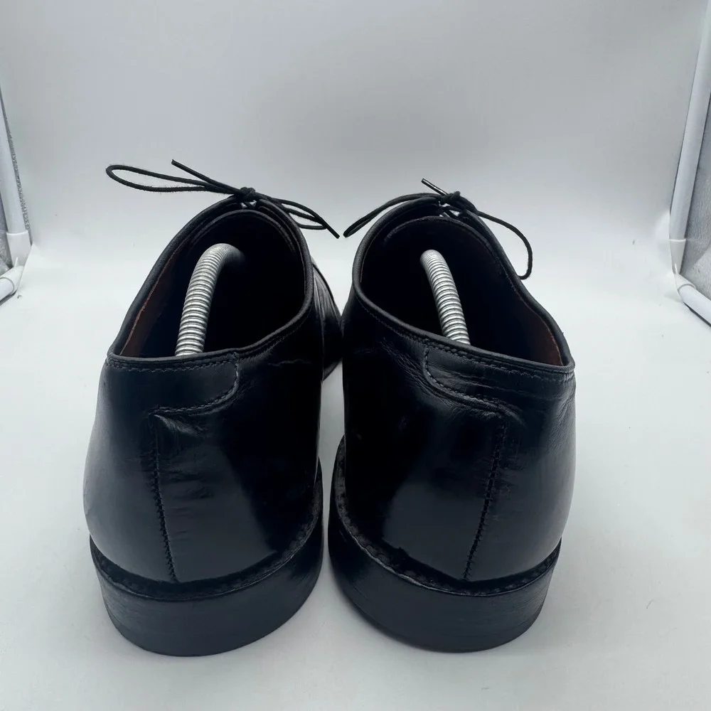 Mens‎ Black Leather Allen Edmonds Cap Toe Oxfords Dress Shoes